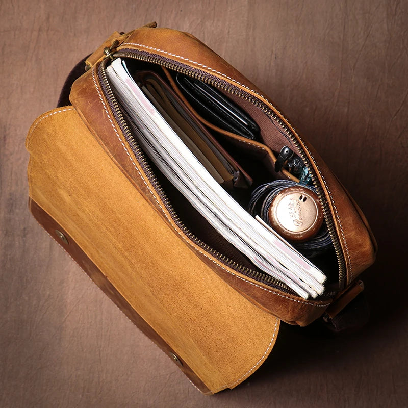 Leren Crossbody Tas - Model Atlas